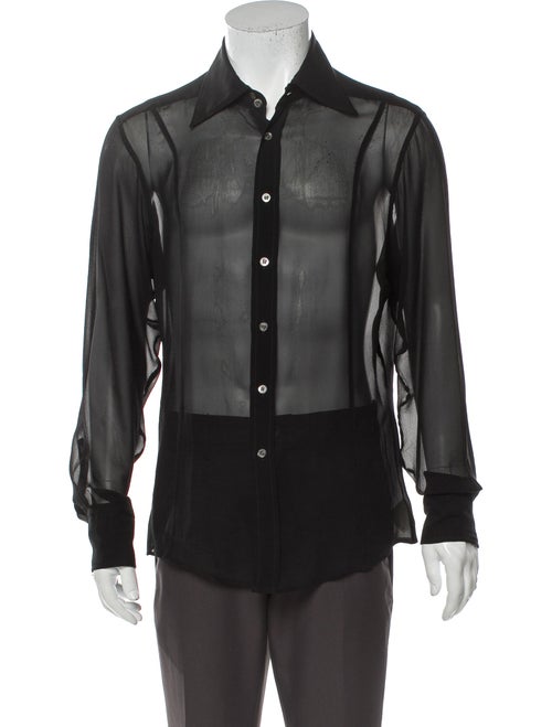 Gucci Vintage 1990's Dress Shirt Black