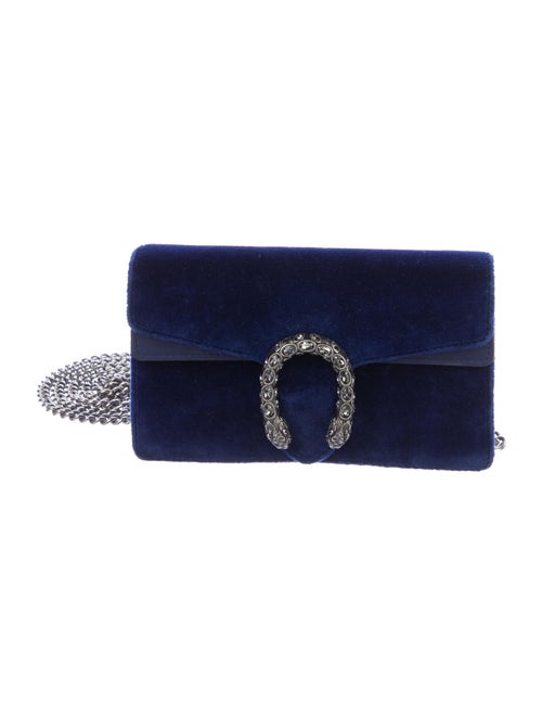 Gucci Super Mini Velvet Dionysus Bag silver