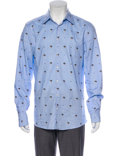 Gucci 2017 Ufo Dress Shirt Blue