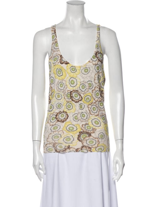 Gucci Cashmere Printed Top Yellow