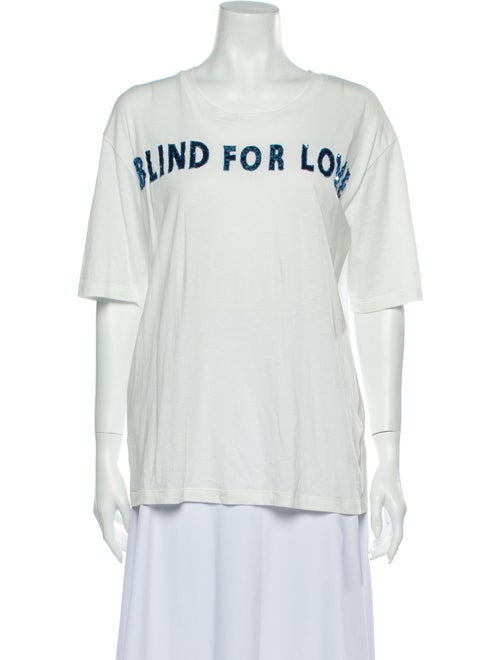 Gucci Graphic Print Crew Neck T-Shirt White