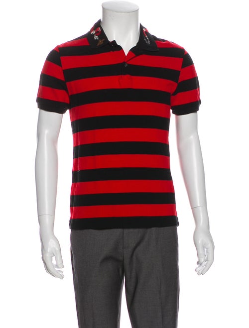 Gucci 2017 Kingsnake Patch Polo Shirt Red