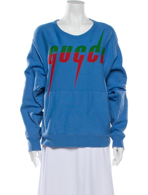 Gucci 2019 Graphic Print Sweatshirt Blue
