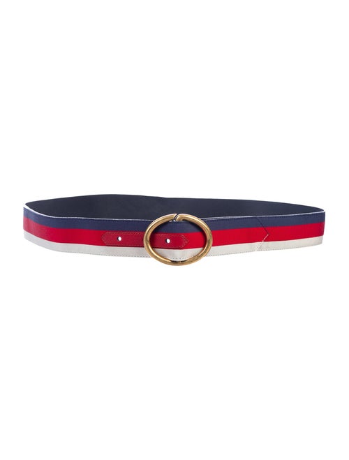 Gucci Web Canvas Belt Navy