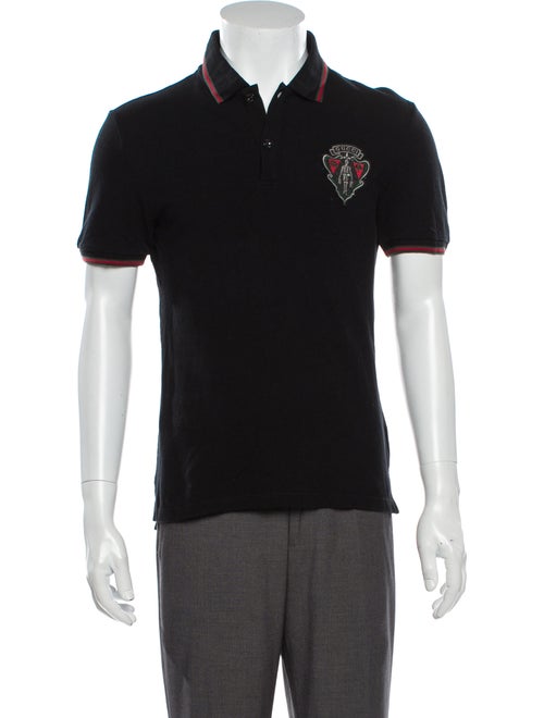 Gucci Crew Neck Short Sleeve Polo Shirt Black