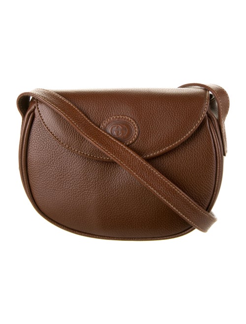 Gucci Vintage Leather Crossbody Bag Brown