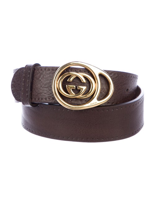 Gucci GG Leather Belt Brown
