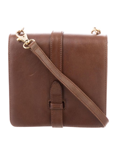 Gucci Vintage Leather Crossbody Bag Brown