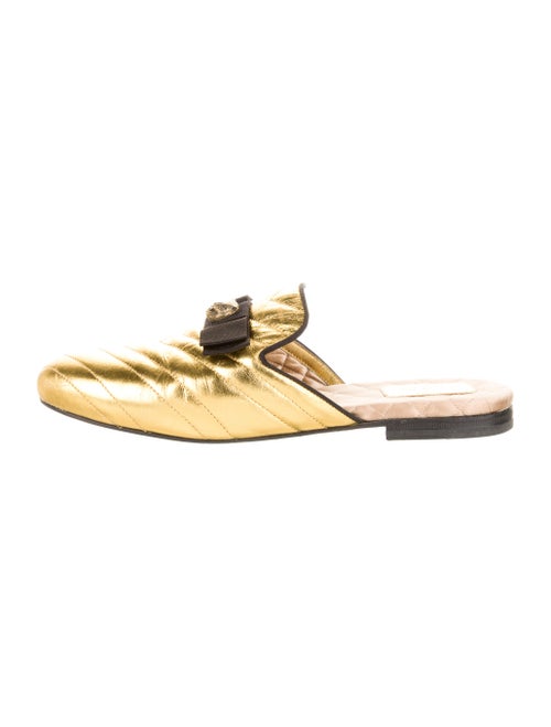 Gucci Princetown Leather Mules Gold
