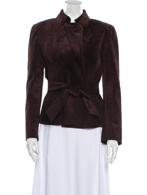 Gucci Leather Evening Jacket Brown