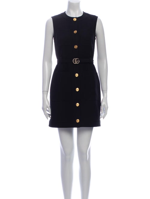Gucci Silk Mini Dress Black