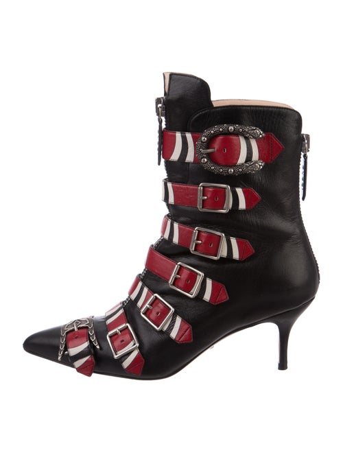 Gucci Susan Kingsnake Mid-Calf Boots Black
