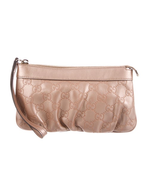 Gucci Guccissima Heart Wristlet Mauve
