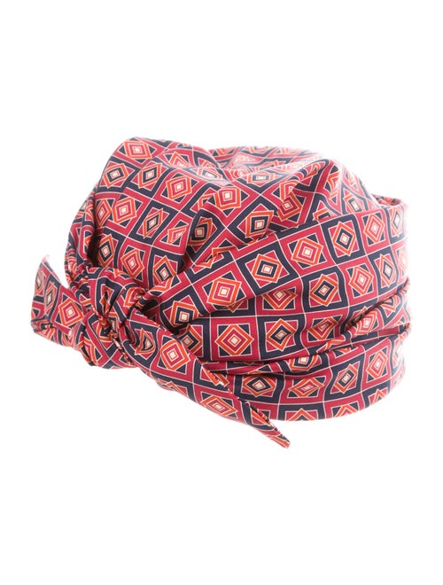 Gucci Printed Silk Turban Red