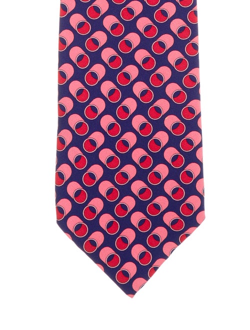 Gucci Printed Silk Tie navy