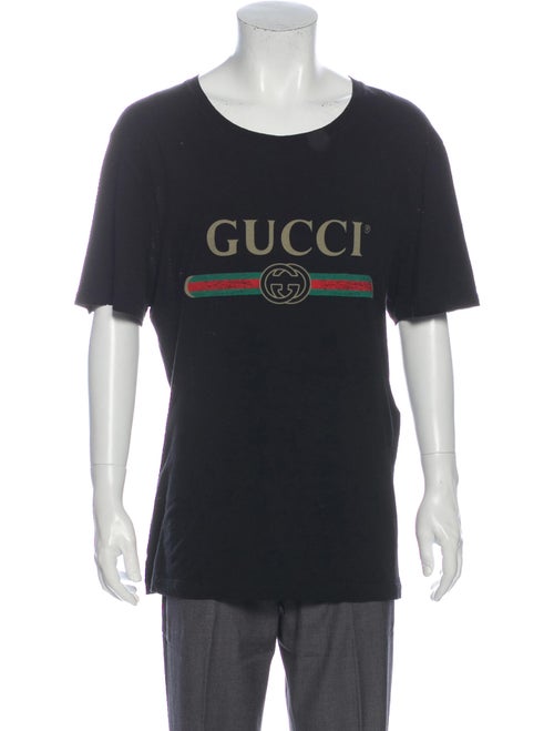 Gucci Washed Graphic Print T-Shirt Black
