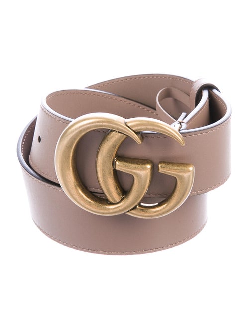 Gucci Double G Leather Belt gold