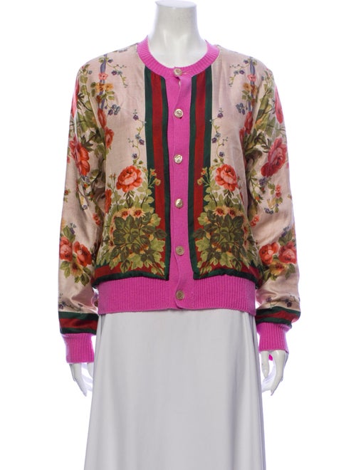 Gucci Silk Floral Print Sweater
