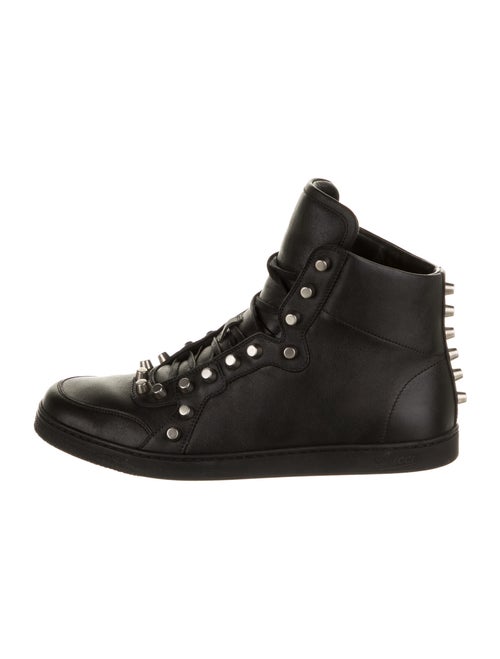 Gucci Leather Studded Accents Sneakers Black