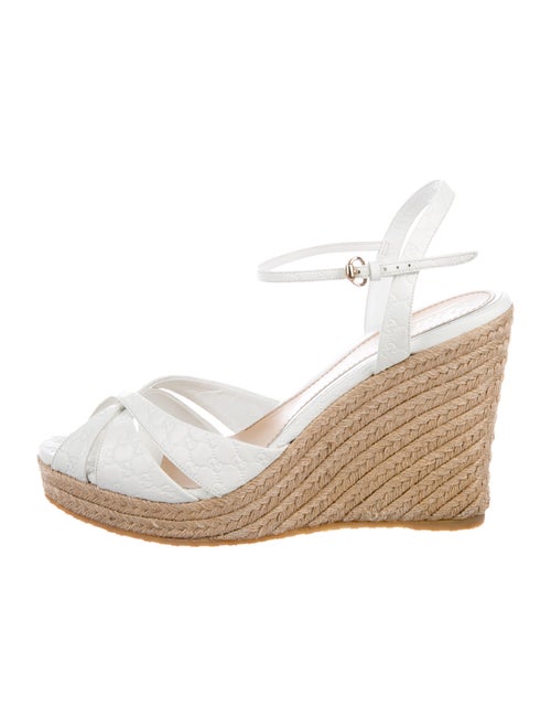 Gucci GG Signature Leather Espadrilles White