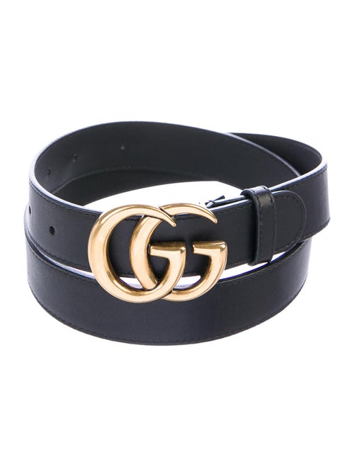 Gucci Double G Leather Belt Black