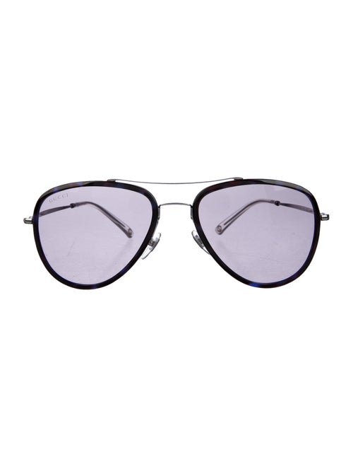 Gucci Aviator Tinted Sunglasses Silver
