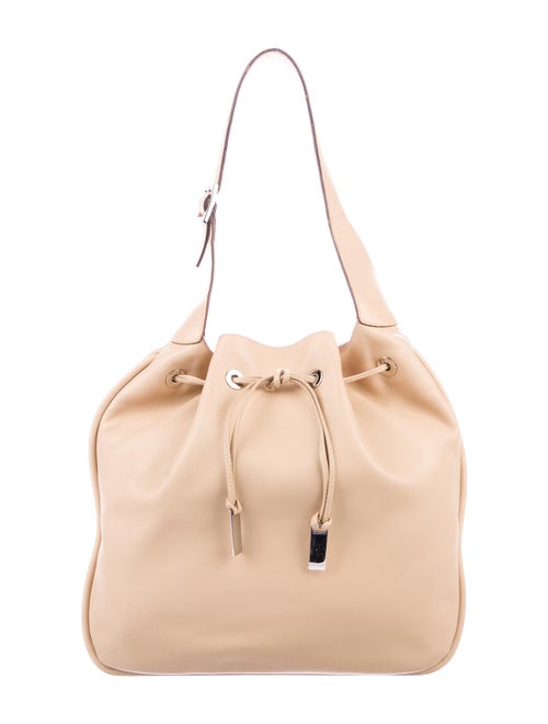 Gucci Vintage Drawstring Hobo Tan