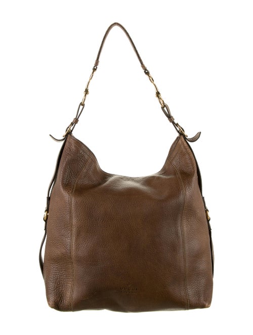Gucci Large Leather Harness Hobo Brown