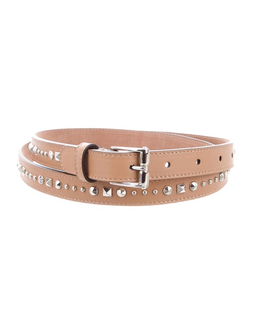 Gucci Studded Leather Belt Tan