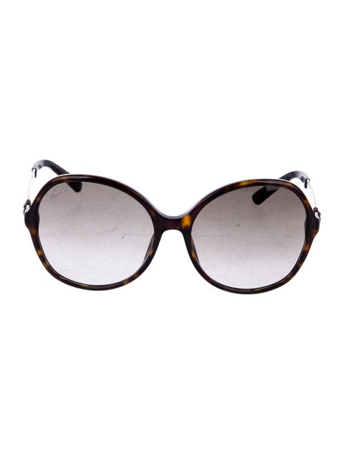 Gucci GG Web Round Sunglasses gold