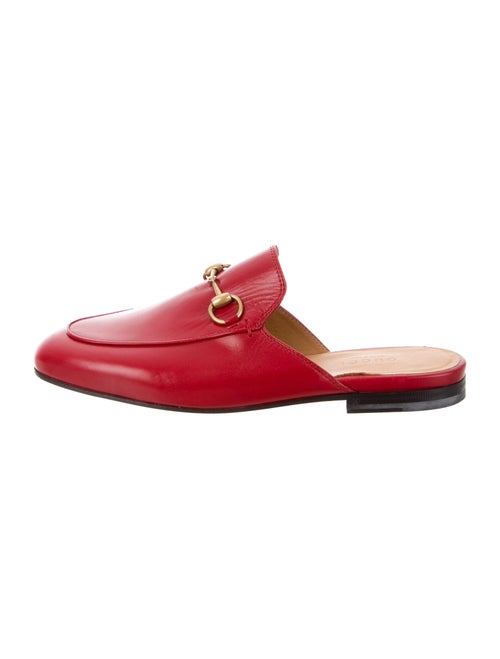 Gucci Princetown Horsebit Accent Mules Red