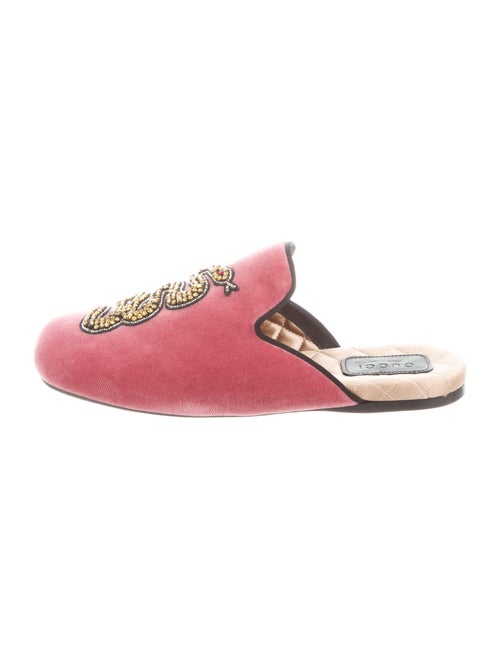 Gucci Lawrence Animal Print Mules Pink