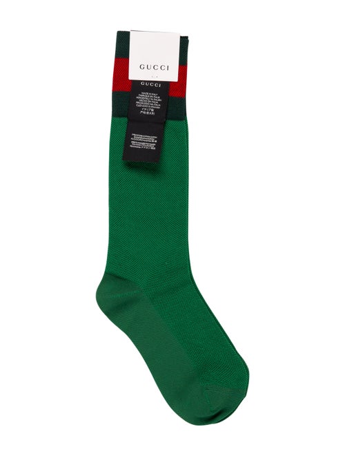 Gucci Web Knit Socks w/ Tags Green