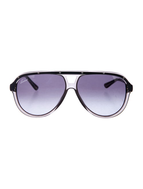 Gucci Studded Aviator Sunglasses transparent