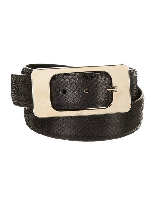 Gucci Snakeskin Hip Belt Black