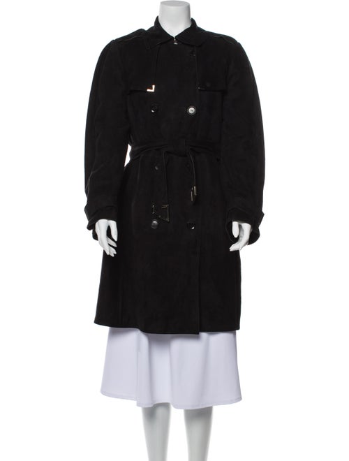 Gucci Shearling Trench Coat Black