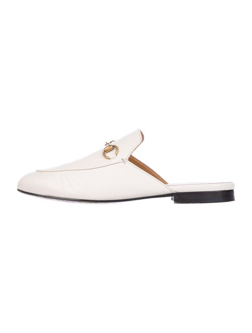 Gucci 1955 Horsebit Accent Leather Mules White
