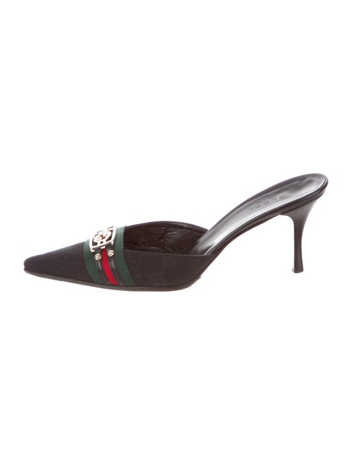 Gucci GG Canvas Mules Black