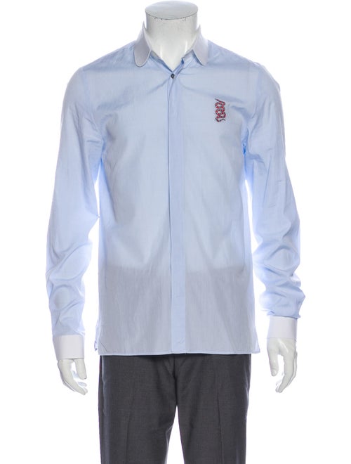 Gucci 2019 Kingsnake Dress Shirt Blue