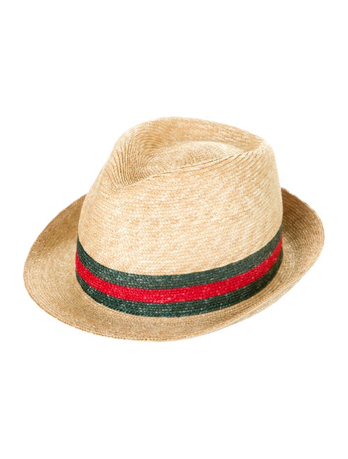 Gucci Web Fedora Hat Tan