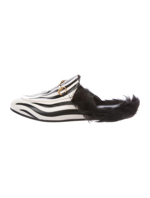 Gucci 1955 Horsebit Accent Leather Mules White