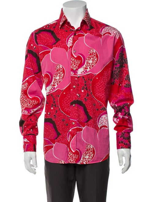 Gucci Vintage Printed Shirt Red