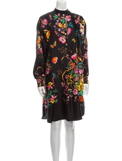 Gucci Silk Knee-Length Dress Black