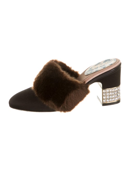 Gucci Crystal Embellishments Mules Black