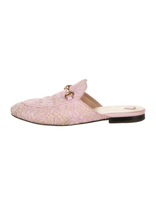 Gucci Princetown 1955 Horsebit Accent Mules Pink