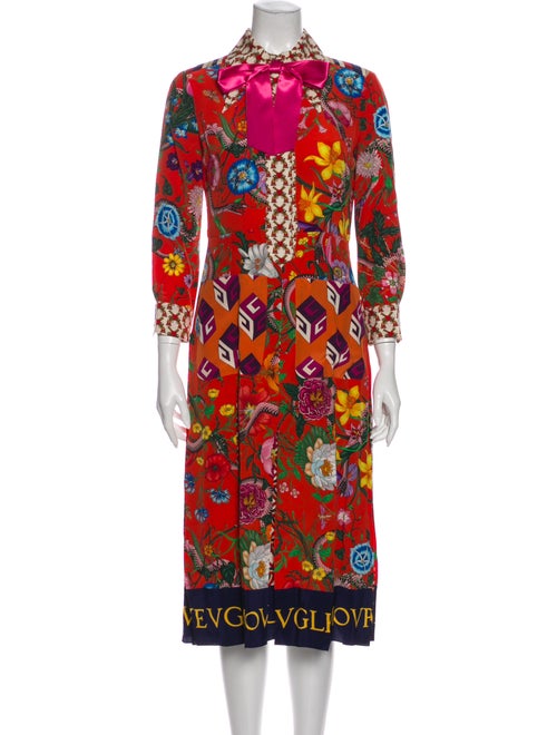 Gucci 2017 Midi Length Dress Orange