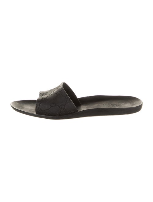 Gucci GG Signature Rubber Slides Black