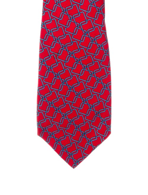 Gucci Silk Printed Tie red
