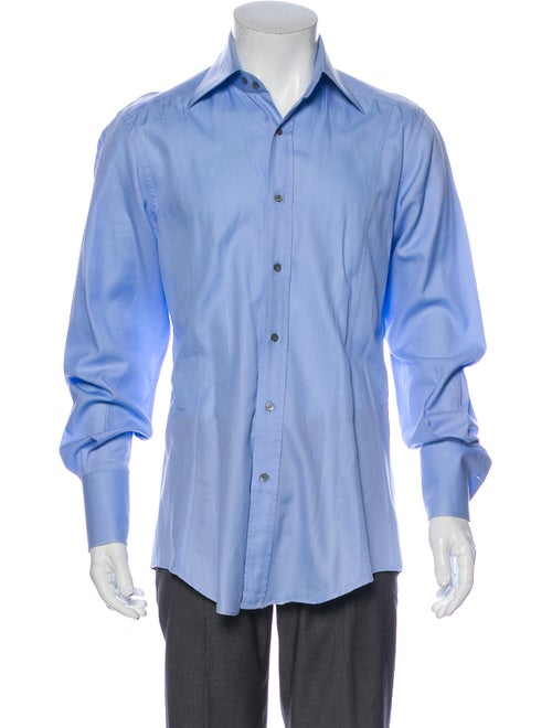 Gucci Long Sleeve Dress Shirt Blue