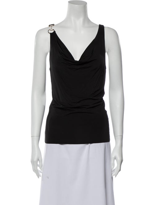 Gucci Cowl Neck Sleeveless Top Black